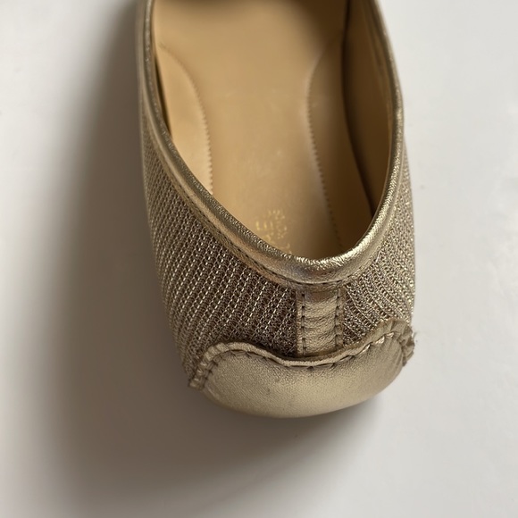 Michael Kors Women's Fulton Moc Ballet Flats Shoes Size 7.5M Gold MK Logo - Picture 4 of 6